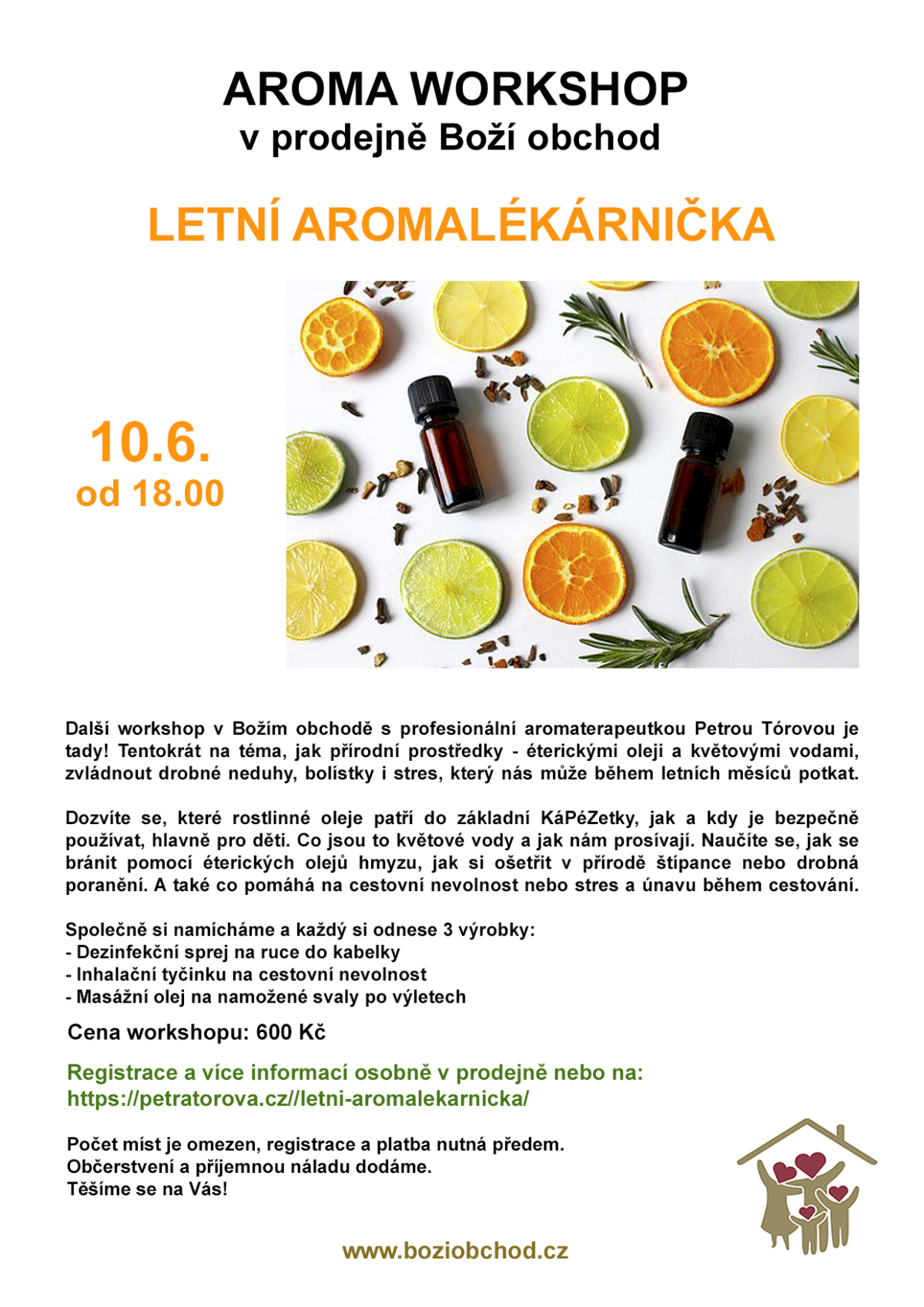 Aroma workshop: Letní přírodní lékárnička