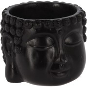 Květináč Buddha černý, vnitřní průměr 11,5cm, výška 12cm