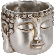 Květináč Buddha stříbrno-zlatý, vnitřní průměr 11,5cm, výška 12cm