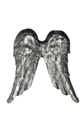 Andělská  křídla stříbrná, k zavěšení, 15x14x2cm