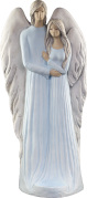 Andělský pár ze sádry Adeéa modrý, velká křídla 40x18cm