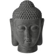 Socha hlavy Buddhy, černá, polyresin 40cm