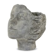 Dekorační hlava, květináč menší 18x12cm,beton