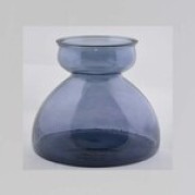 Váza z recyklovaného skla, tmavě modrá, 34 cm, 10,5 L
