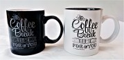 Hrnek Coffee Break, 2dr. barev, keramika