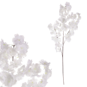 Třešeň /větev, umělá květina, bílá barva, 35 x 100 cm