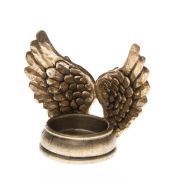 Svícen - Andělská stříbrná/zlatá křídla, 11x10cm