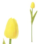 Tulipán, polyuretanová pěna, žlutá barva, 32cm