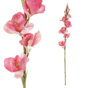 Umělá květina gladiola, růžová 84cm