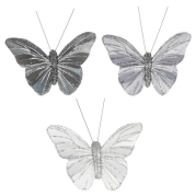 Motýl s klipem, mix barev, 8,5 x 7 cm