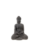 Budha, mrazuvzdorná zahradní dekorace, umělý kámen, tmavě šedý, 52cm