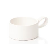 Svícen na čajovou svíčku bílý,7,5 cm