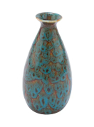 Váza Blue Sand, kónická s otevřeným hrdlem, keramika modro/hnědá, 11x7cm