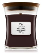 WoodWick – vonná svíčka Black Cherry (Černá třešeň), střední 55-65 hod