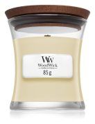 WoodWick – vonná svíčka White Teak (Bílý teak), malá 85 g