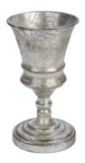 Kovový dekorační pohár, stříbrný, pr. 13x23cm