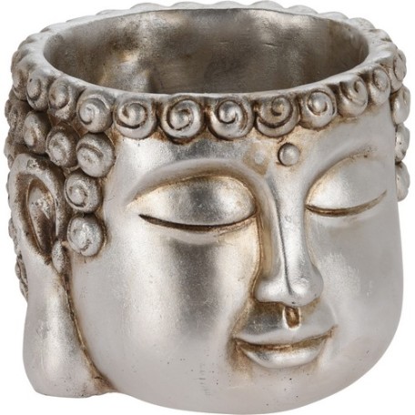 Květináč Buddha stříbrno-zlatý, vnitřní průměr 11,5cm, výška 12cm