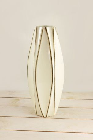 Váza krémová KAKTUS, velká, keramika, 40cm