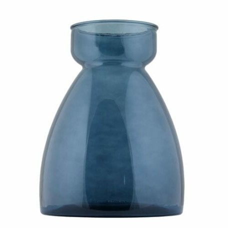 Váza z recyklovaného skla, tmavě modrá, 43 cm, 9 L