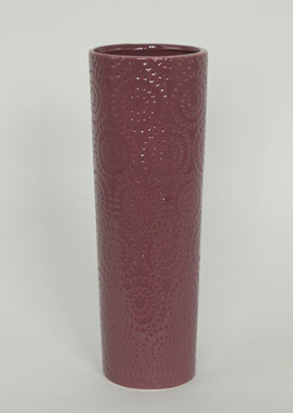 Váza keramická tmavě růžová (fialová) 32x11cm
