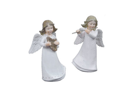 Anděl s nástrojem, harfička/píšťala, 11cm