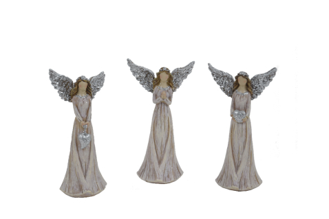 Andělka se stříbrnými křídly, malá - vzhled dřevo, 2 druhy