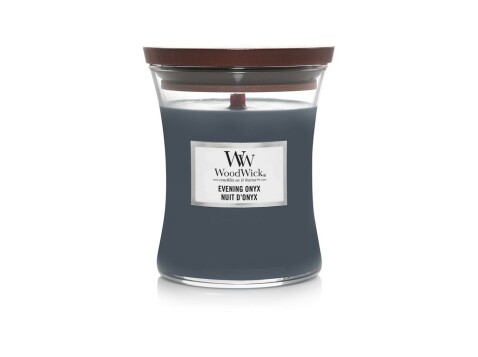 WoodWick - vonná svíčka Evening Onyx (jasmín, černá orchidej a santalové dřevo) 275 g