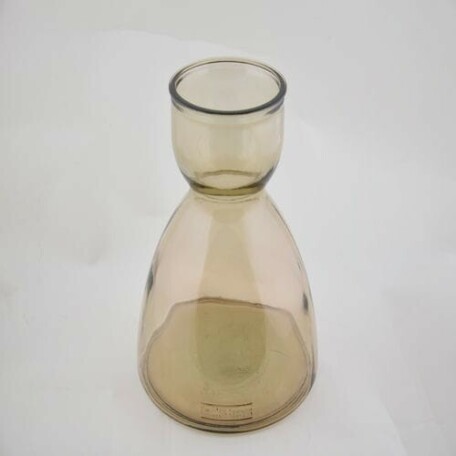 Váza z recyklovaného skla, lahvově-hnědá, 23 cm, 3,5 L