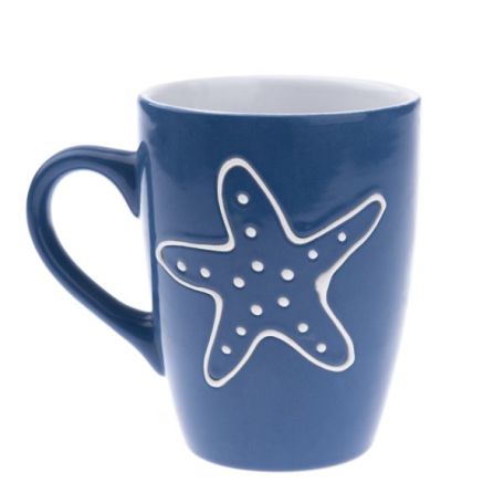 Námořnický hrnek - hvězdice, keramika, 8,2x10,5x8,2 cm (310ml)