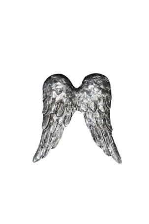 Andělská křídla stříbrná, k zavěšení,10x9,5x1cm
