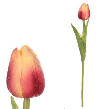 Tulipán žluto-růžová, pěnový, 32cm