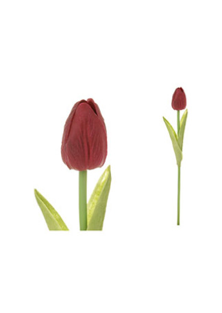 Tulipán červená, pěnový, 32cm