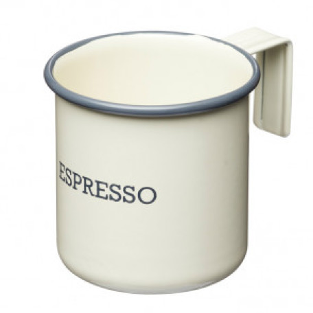 Espresso plechový hrneček, krémový, 75ml
