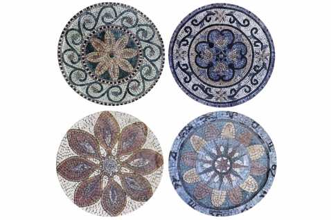 Podtácek mandala mozaika, více druhů, pr. 10,5 cm