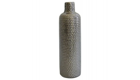 Váza stříbrná ve tvaru láhve, 30cm