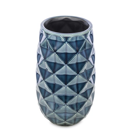 Keramická váza tmavě modro-zelená, 20x11cm