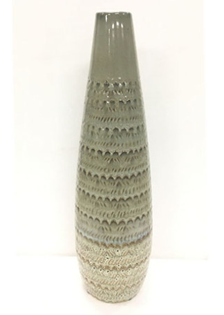 Váza ve tvaru kapky Grey Pearl, keramika, 61cm