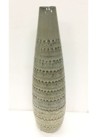 Váza ve tvaru kapky Grey Pearl 46 cm
