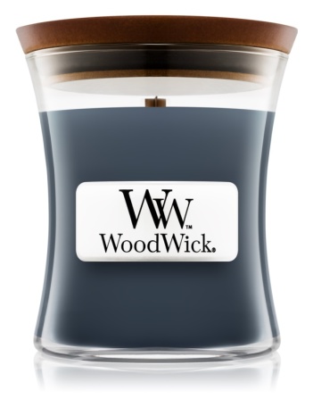 WoodWick – vonná svíčka Evening Onyx, Večerní onyx, jasmín, orchidej, santal  20-30 hod