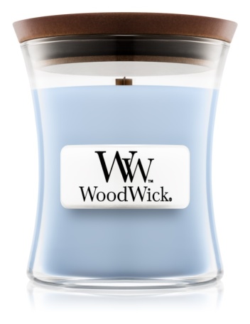 WoodWick – vonná svíčka Soft Chambray, Čisté prádlo, malá 20-30 hod