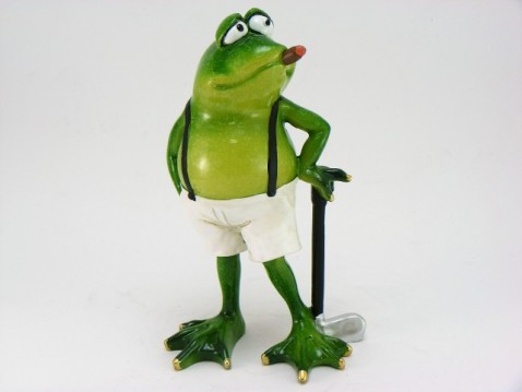 Žába Golfista s doutníkem 17,5 cm