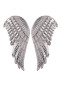 Andělská křídla kovová závěsná, stříbrná/zlatá, 65cm
